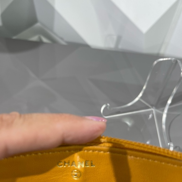 Authentic Chanel Caviar Yellow Zippy Long Wallet - Picture 15 of 16